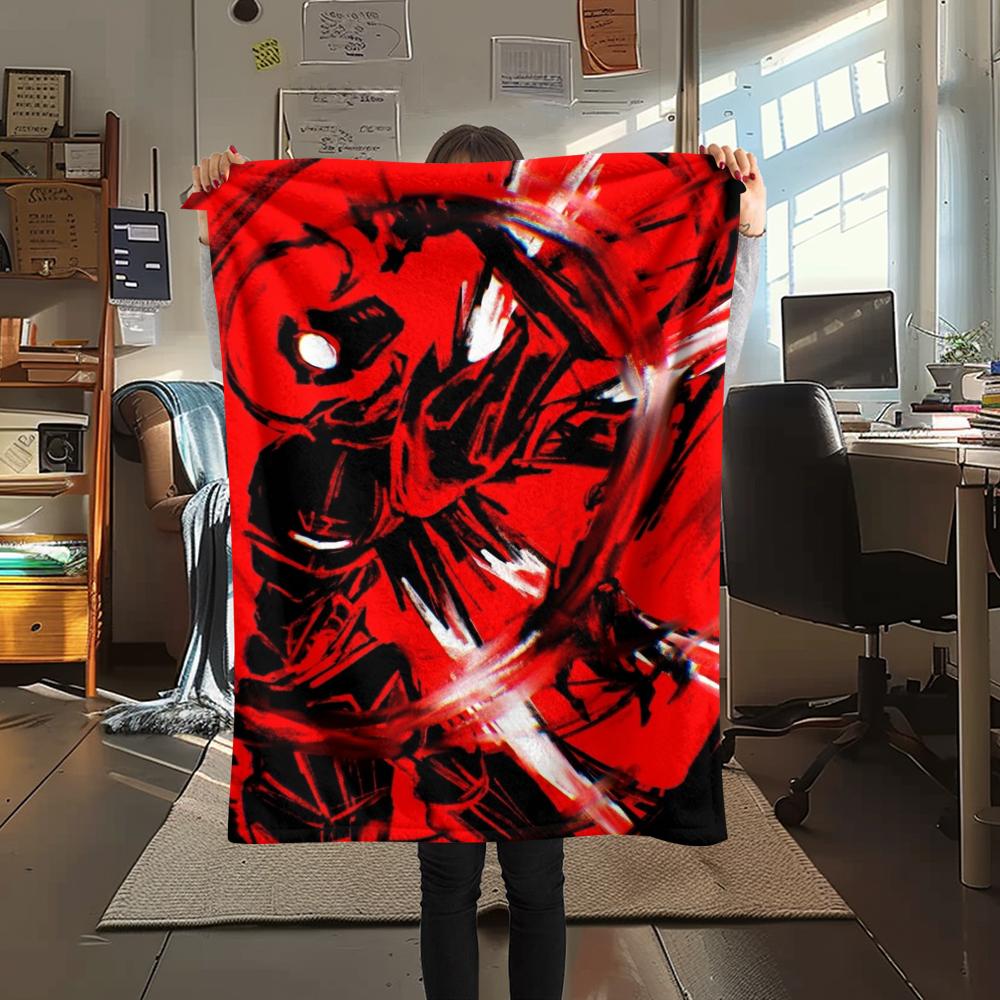 1PC ULTRAKILL Print Flannel Blanket, High Quality Comfortable for All Seasons, Home Decor, Warmth and Comfort, Perfect for Christmas Gifts