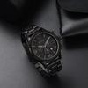 BUREI Analog Watch with Date Waterproof Quartz Black Simple Design for Business and Casual Chronograph with Large Luxury Gift for Men Men's Display,