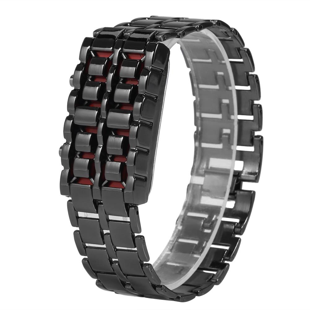 Fashionable Steel Band Couple Bracelet Watch LED Lighting Electronic Wristwatch (#2)