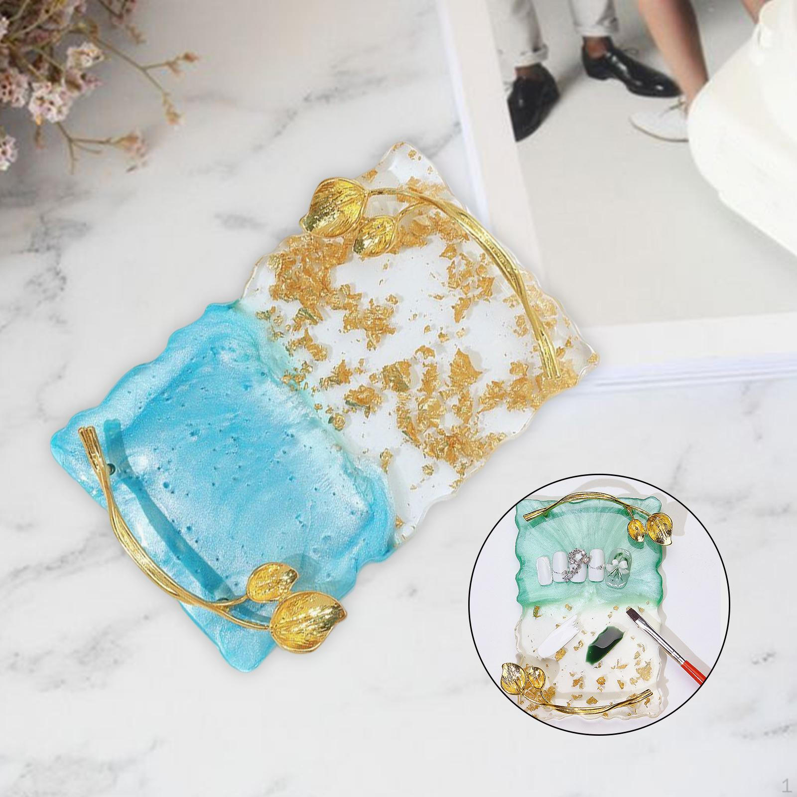

Art Palette Nail Gel Polish Colors Mixing Desk for Wedding blue