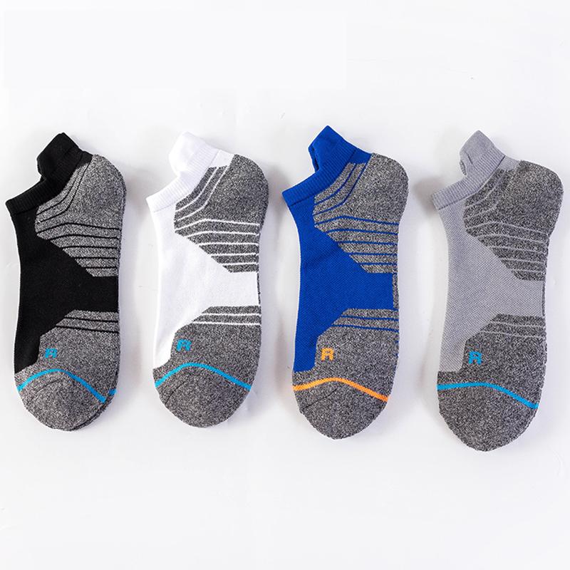 Women Men Sport Ankle Socks Breathable Cushioned Heel Toe Outdoor Use Running Basketball Low Cut Socks