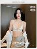 French lace underwear women's small breasts gather and show large, no steel ring, sexy deep V close breasts, anti-sagging lift bra