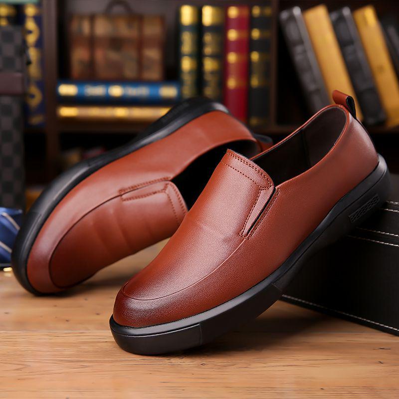 

Чоловіче Осінньо-Зимове Повсякденне Взуття зі Справжньої Шкіри, М яка Підошва, З Підкладкою з Хутра, Чорне, Доросле. 37