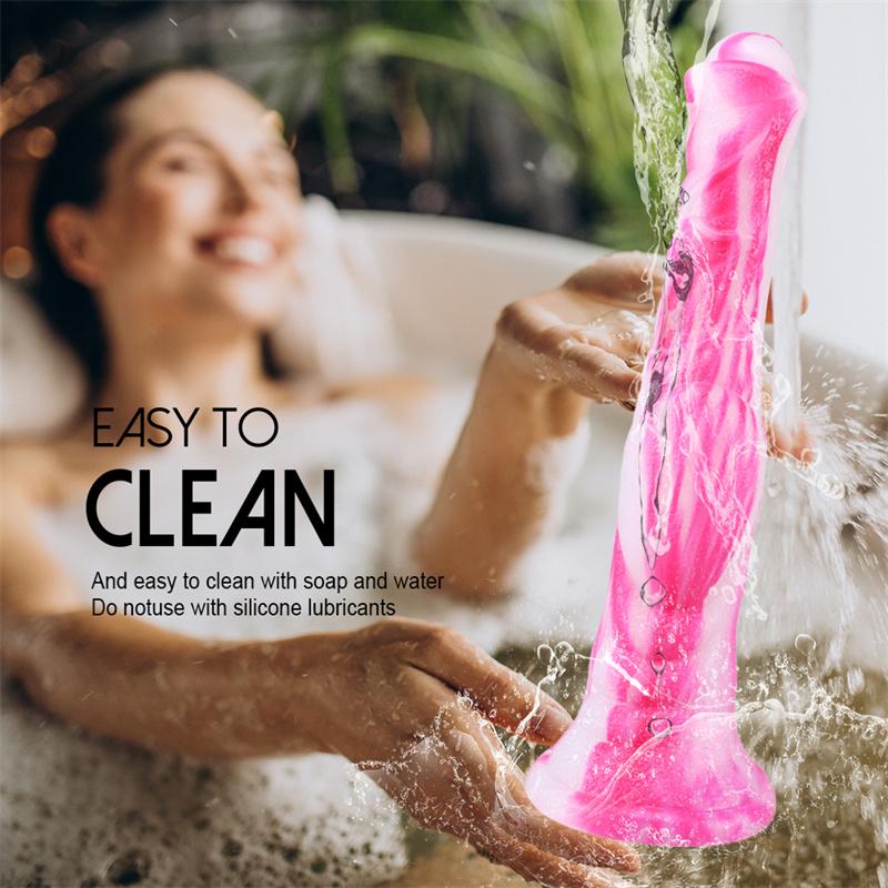 Eiloser Pferdeschwanz, flüssiges Silikon, Tierpenis, dick und lang, Farbsimulation, gefälschter Penis, Analplug, lustiges Masturbationsgerät