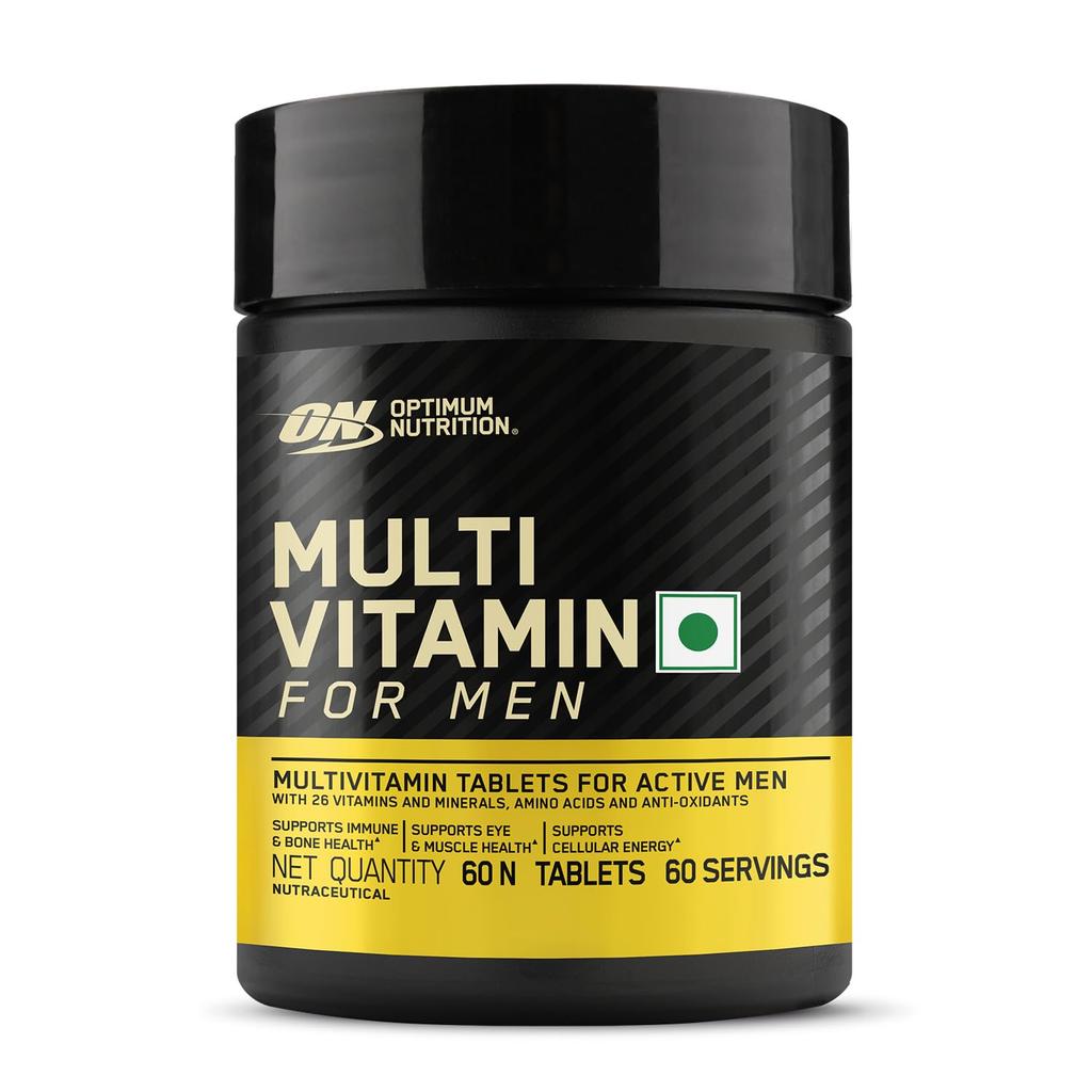 Optimum Nutrition (ON) Multivitamin for MEN– 60 Tablets, 26 Vitamins & Minerals, Amino Acids & Anti-Oxidants (Green Tea Extract, Beta Carotene, L