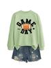 Colorful Football Letter Crewneck Sweatshirt - Game Day Long Sleeve Casual Wear