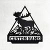Custom Metal Wall Art Moose Silhouette Personalized Unique Home Indoor Outdoor Decor Garden Kitchen