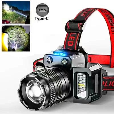 LED Sensor Headlamp Camping Fishing Search Light T51 Zoomable Super Bright Head Lamp Flashlight Rechargeable Front Lanterns Headlights 5 Styles