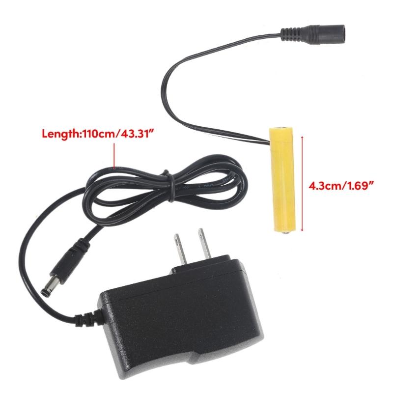 6V LR3 AAA Dummy Battery AAA Battery Eliminators Cable Replace 4Pcs 1.5V AAA Batteries for LED Light Toy Remote Control