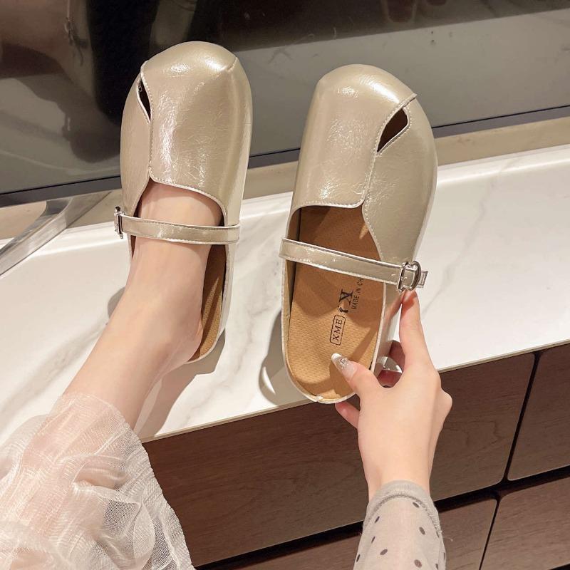 A New Style of Thick-soled Height-increasing Half-slipper Women's Shoes for One-step Wearing
