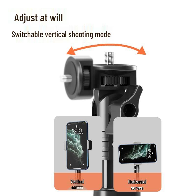 Multifunctional Photography Tripod with Mobile/Tablet Holder & Fill Light.