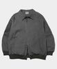 Placestudioman Vintage Washed Cotton Collared Zip-Up Blouson Work Jacket_2 Colors