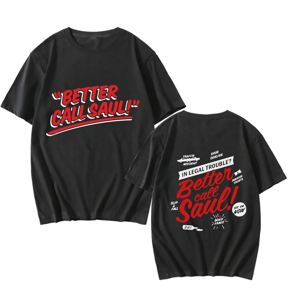 Better Call Saul Tshirts Men Originality Aesthetic Short Sleeve T-shirts 100% Cotton T Shirts Fancy Art Letter Design Sticker