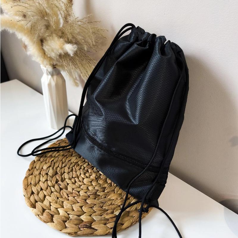 Ultra Lightweight Foldable Daypack, Adjustable Shoulder Strap Drawstring Storage Bag