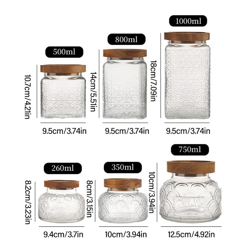 Contenitore Efficace in Vetro Salvaspazio Contenitori Trasparenti Perfetti per l'Essenziale del Bagno e Altro