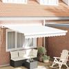 VidaXL Manual Retractable Awning White 350x250 Cm 3330369