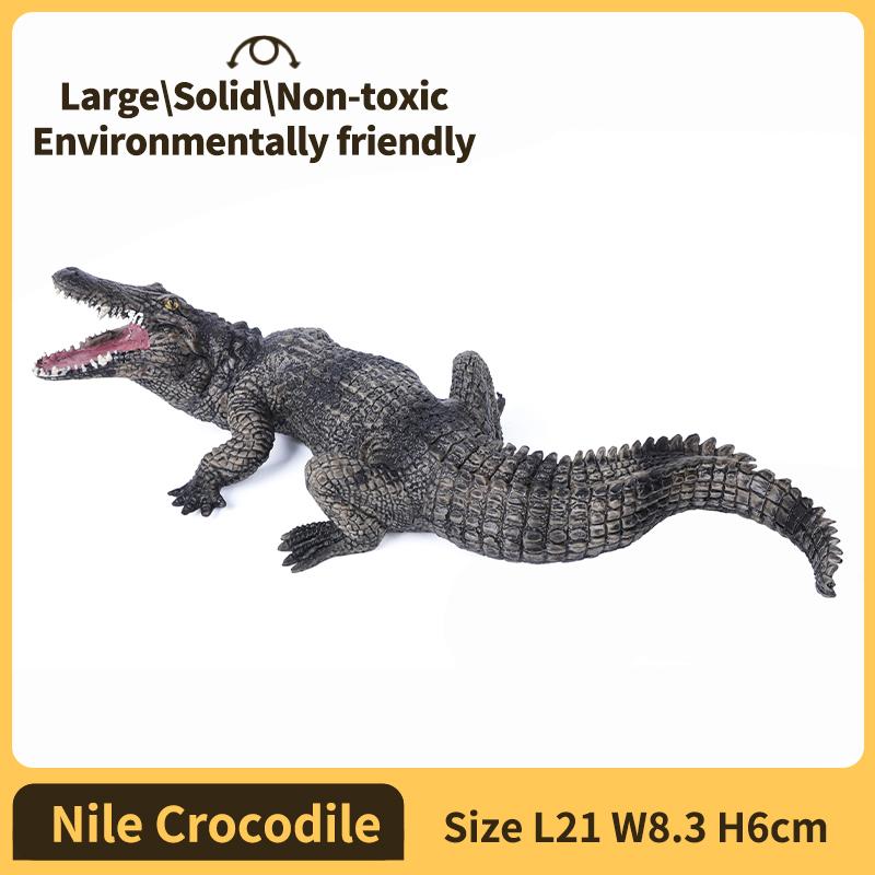 Alligator Crocodile Figurine Plastic Model Figure - Enjoyable Instructive Enjoy Toy Designed for Boys Girls and Children Ages 18M