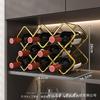 Elegant Checkered Red Wine Rack Ornament for Living Room Cabinet Storage
