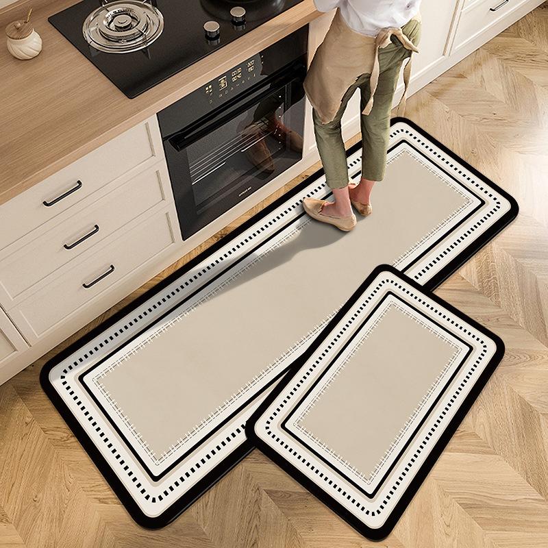 Vintage Floral Kitchen Carpet Mat Non-slip Rug Home Decoration Retro Pattern Anti-fatigue Floor Mats for Kitchen Bathroom Carpet