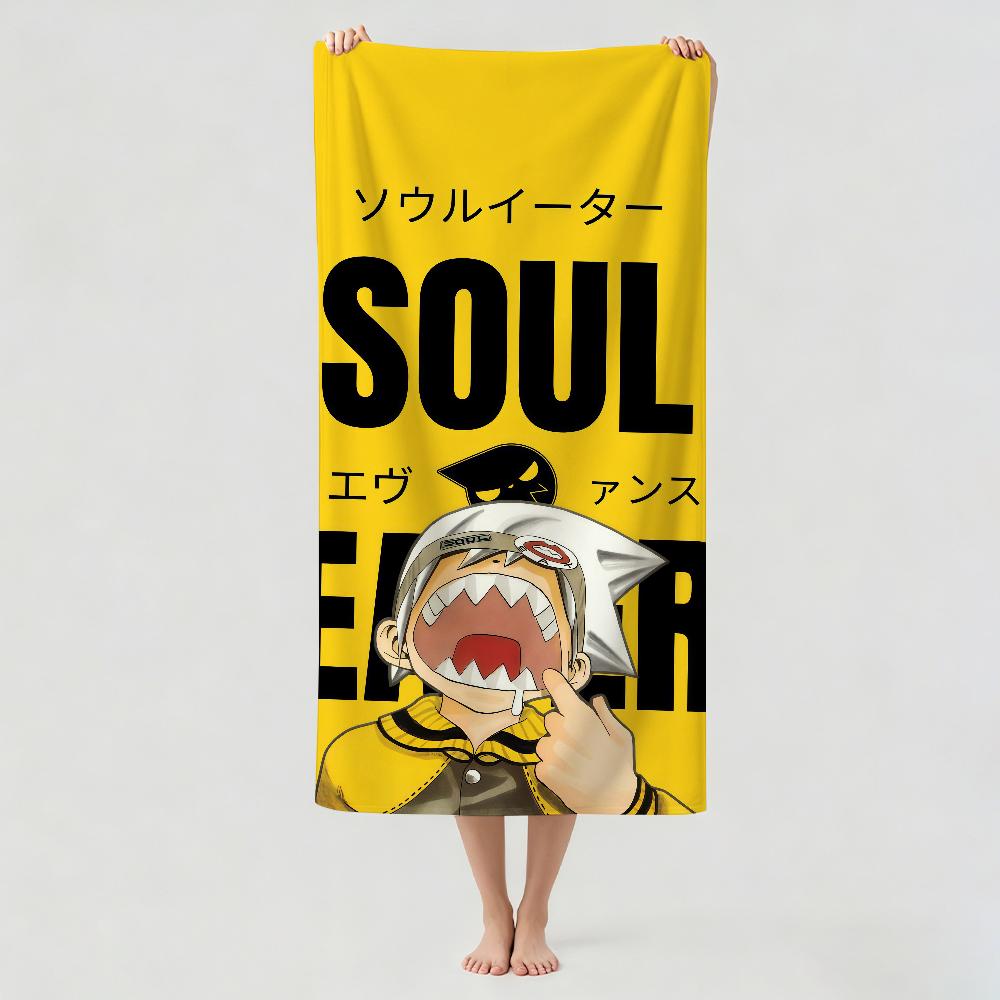 Adventure anime S-Soul E-Eater Towel Drying Bath Towel Applicable To Light Swimming Camping Yoga Beach Out