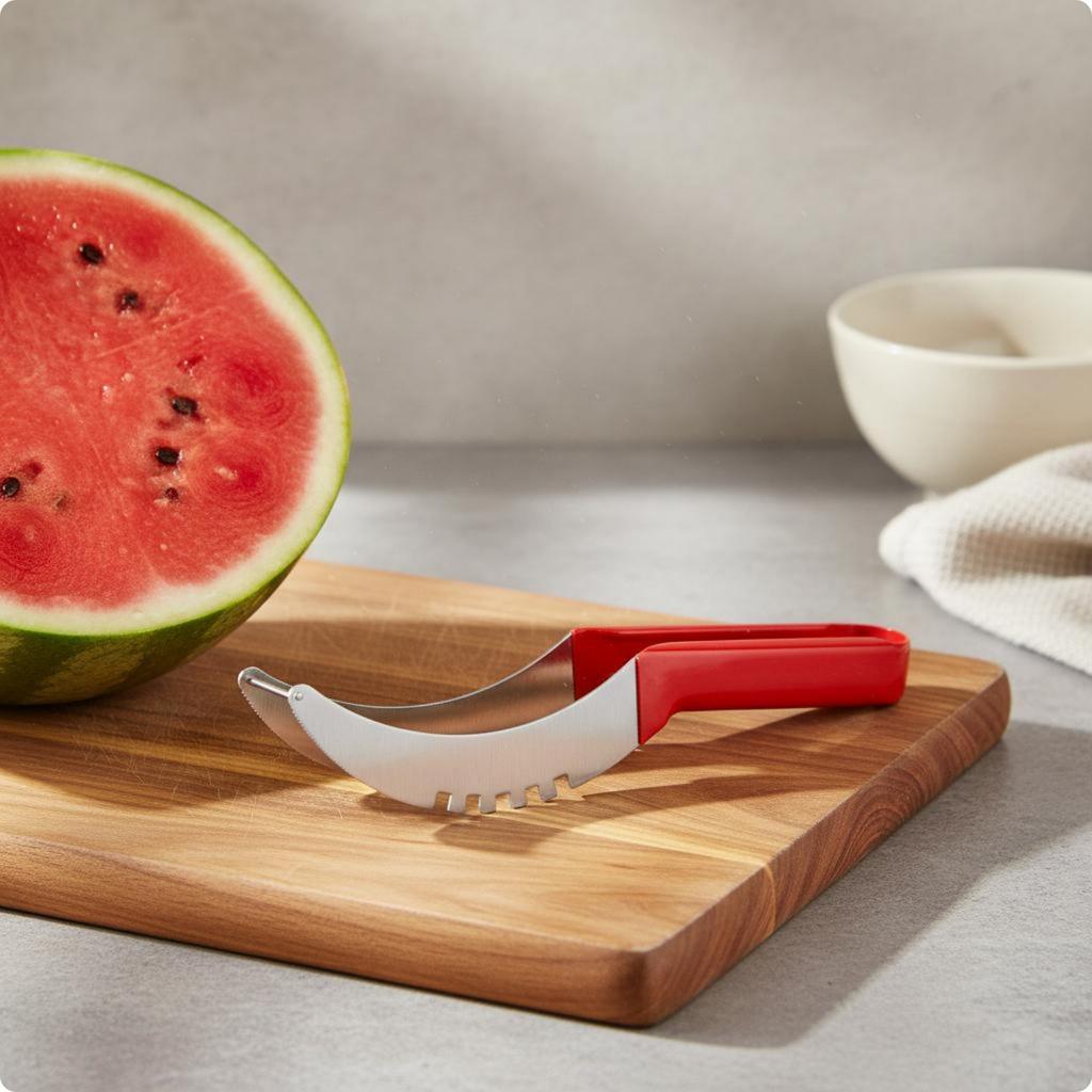Watermelon Cube Cutter Easy To Clean Watermelon Slice Tool Melon Cutter Scoop Sharp Blade Melon Cutter Dishwasher Safe for Home
