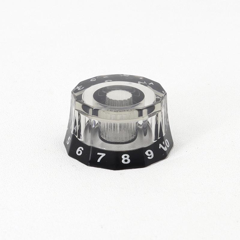 Twelve-Sided Acrylic Tone and Volume Knob Caps for LP Electric Guitar