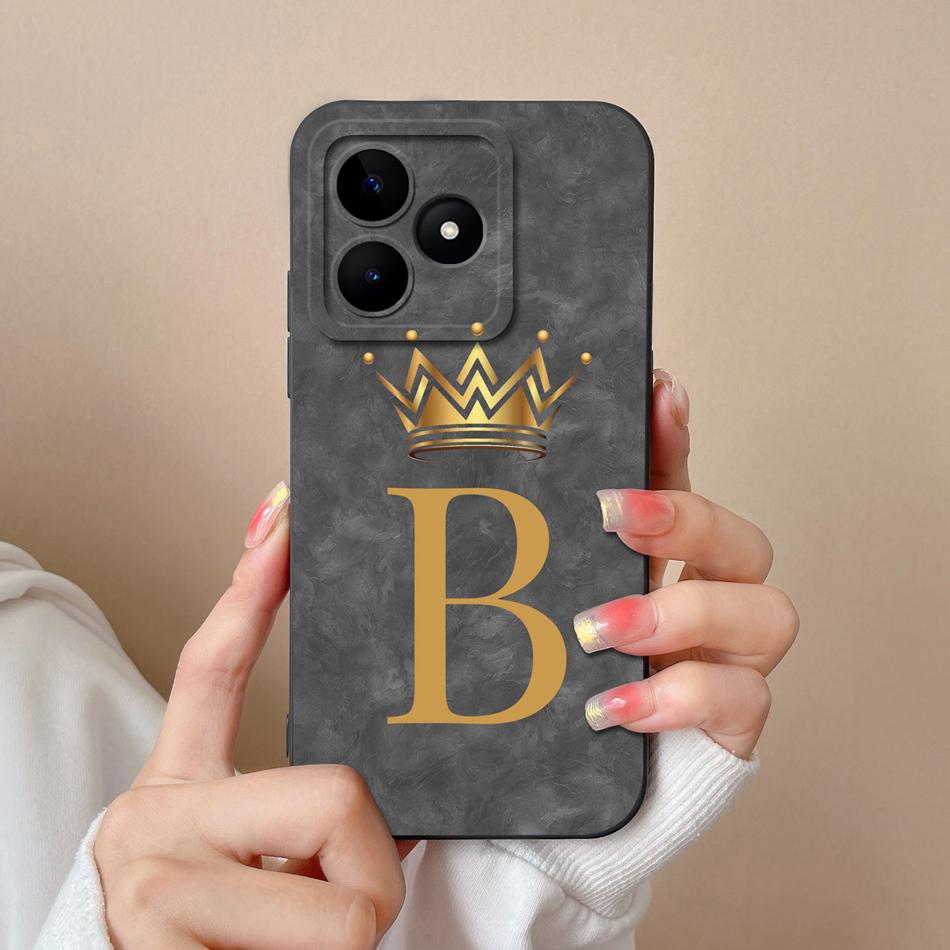 Case For Realme Note 50 60 Cute Panda Letter Soft Liquid Silicone Phone Shell For Oppo Realme Note50 Full Protection Back Cover