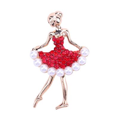 Women Dancing Girl Brooch Pin Cardigan Accessory