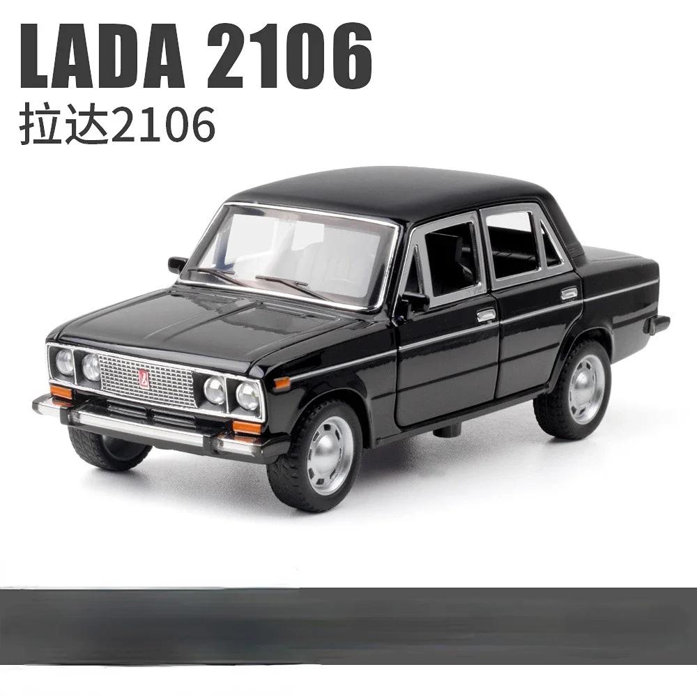1:24 2016 Lada High Simulation Diecast Metal Alloy Model Car Pull Back Sound Light Car Children Gift Collection