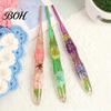 Waterproof Crochet Hook Resin for Beginners, Crocheting Lovers, 2.0mm-8.0mm Ergonomic Smooth Surface with Long Floral Handle Blankets, Dolls, Shawls,