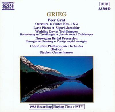 CD EDVARD GRIEG / SLOVAK STATE PHILHAR - Grieg: Peer Gynt Overture.Suites No 8550140 Naxos 1988 Japan Classical Used