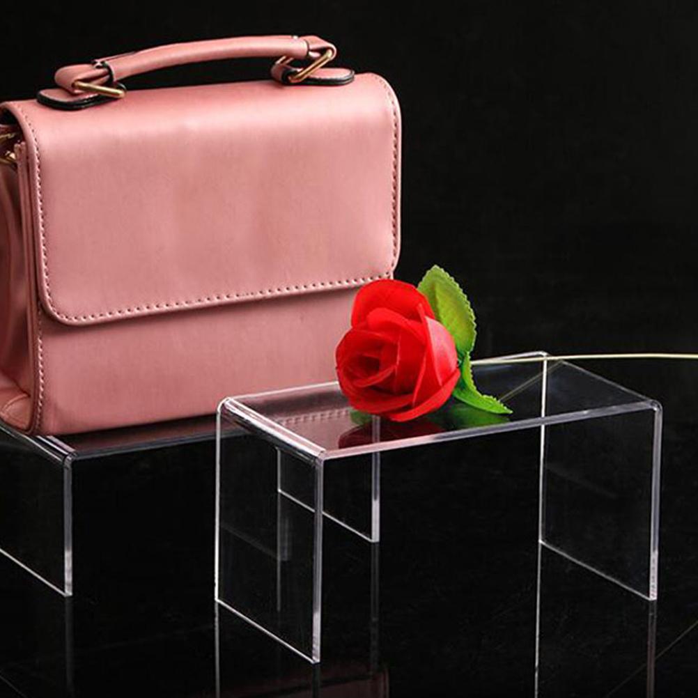 3 st Akryl Skoställ Displayhöjare Klar U-formad Förvaringshylla För Smycken Kosmetika Samling Utställningsmontrar Små