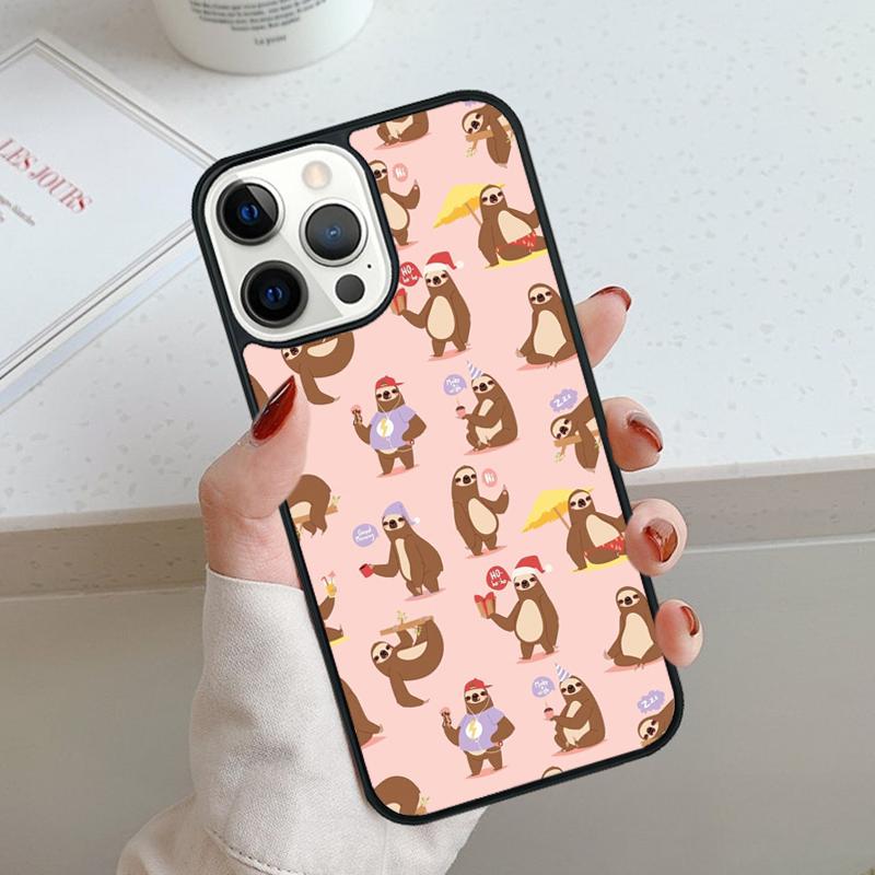 Sloth Stack Phone Case For iPhone 17 Air 11 12 13 14 15 16 16e Pro Max Cover For apple Max Plus Coque Shell