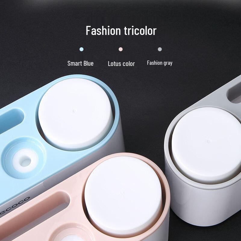 Wall-Mounted Punch-Free Toothbrush Holder with Cups