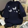 Women's Butterfly Print Oversized T-Shirt Casual Loose Short Sleeve Cotton Top  Summer Tee
