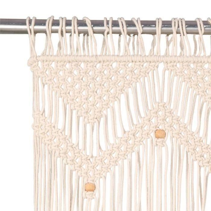 VidaXL Rideau en macramé 140x240 cm Coton