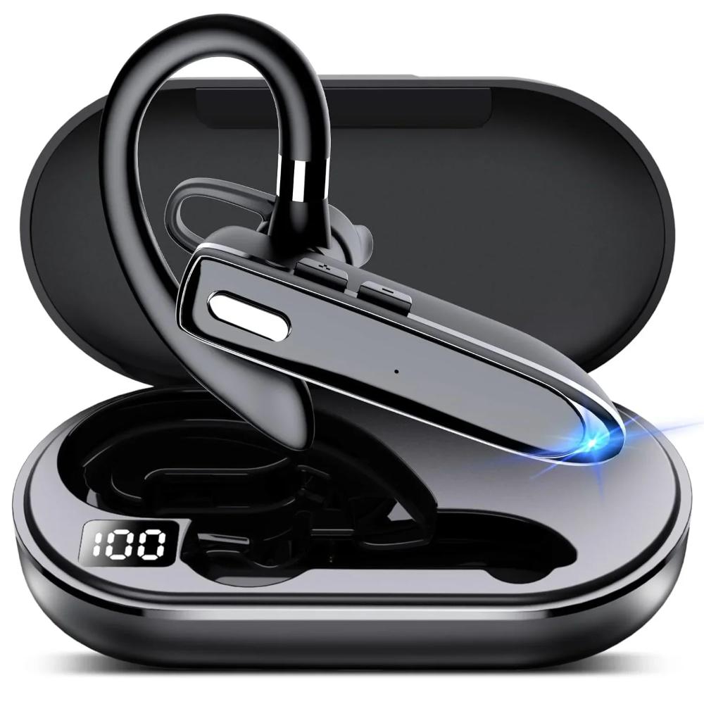 

Новые беспроводные деловые наушники YYK530 с одним ухом и двумя микрофонами Bluetooth V5.3, шумоподавление чёрный