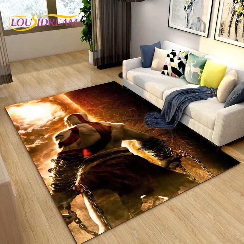 God of War Game Gamer Area Rug Large,Carpet Rug for Living Room Bedroom Sofa Doormat Decoration,Kids Play Non-slip Floor Mat