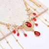 Sparkling Rhinestone Necklace Tassel Chain Shiny Choker Exquisite Clavicle Chain  Women