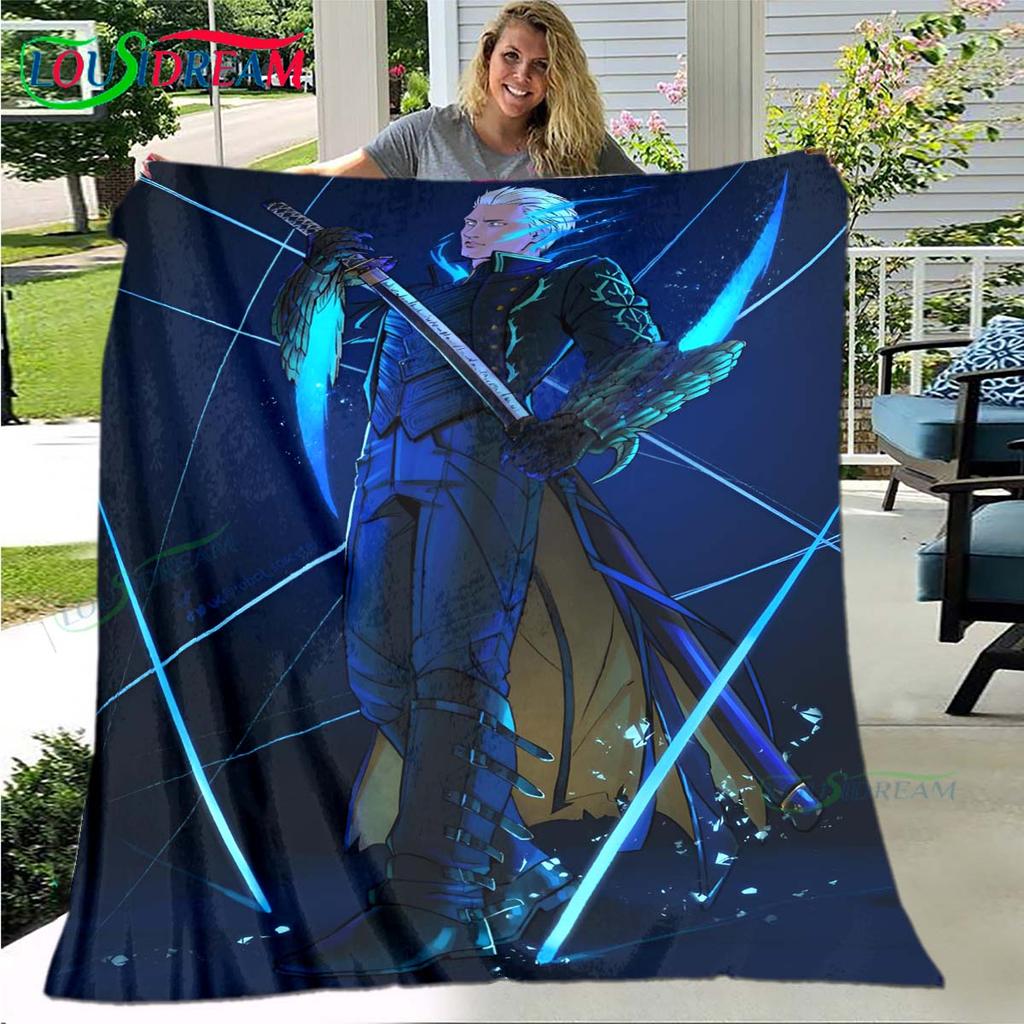 Fashion D-Devil May Cry Tapestry Game Poster Four Seasons Blanket Sofa Cover Travel Bed Plush Blanket Office Break Blanket Gift