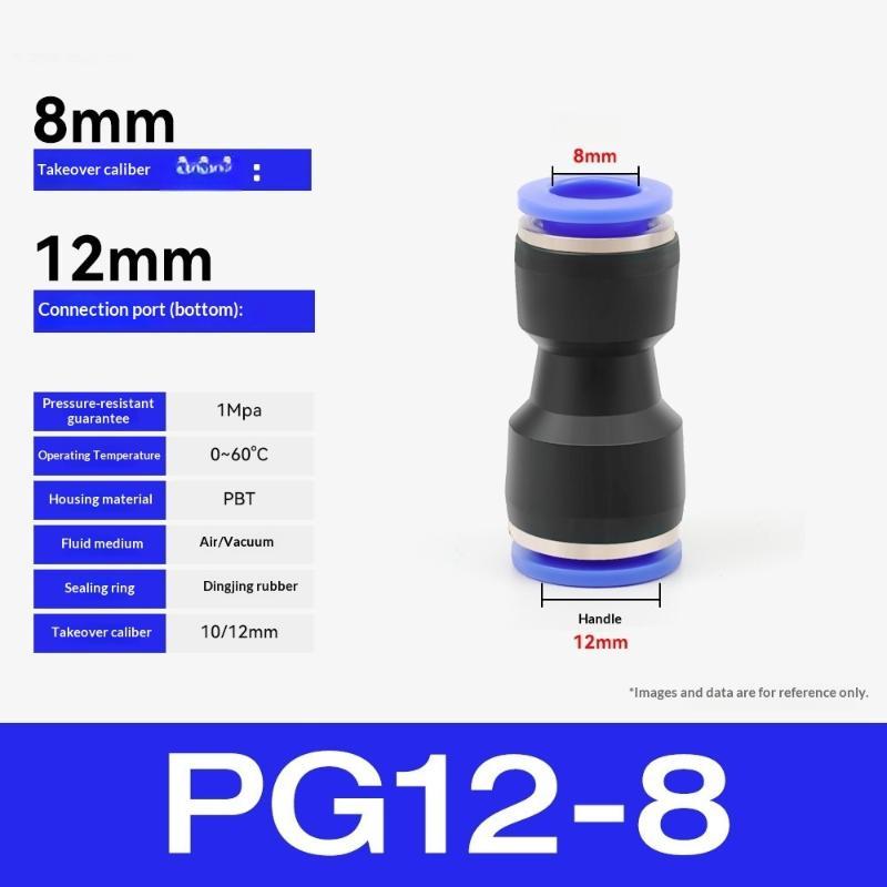 10Pcs Pneumatic Fittings Quick Connector Air Plastic Hose Tube Connectors Pu Pg 4Mm To 16Mm Push Into Pluglug