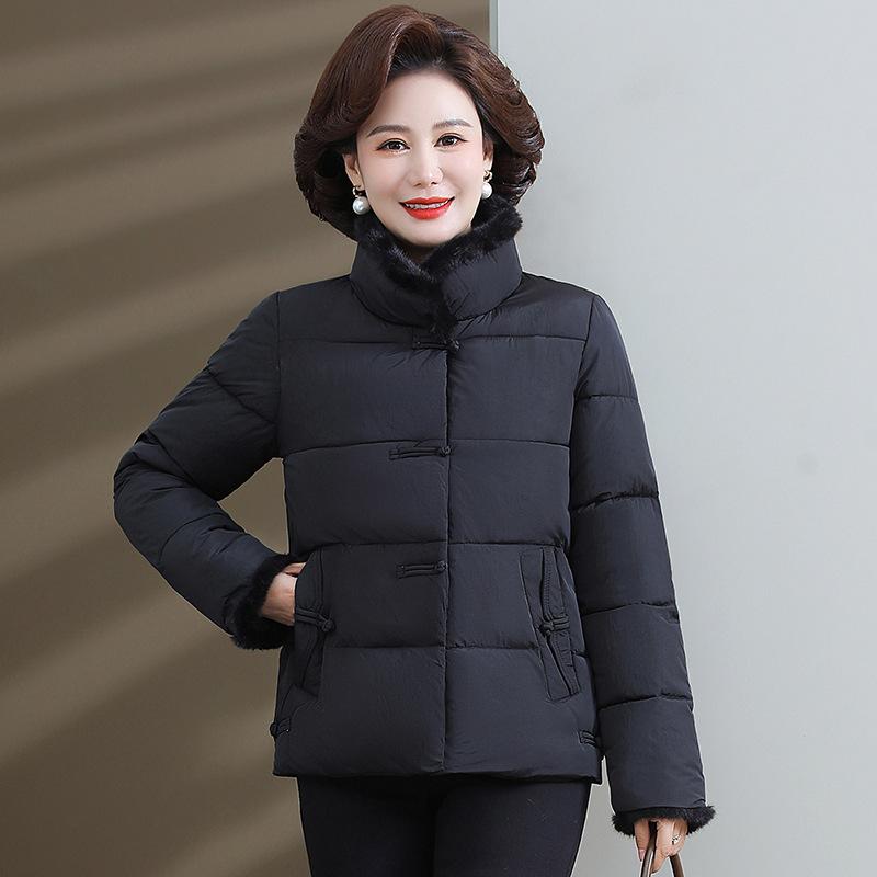 

2025 хлопковая одежда новая короткая зимняя легкая пуховая хлопковая куртка утолщенная куртка стеганая куртка девочка M чёрный