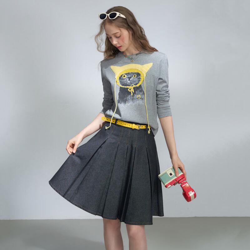 Women's Casual Round-Neck Animal Print Long-Sleeve T-Shirt