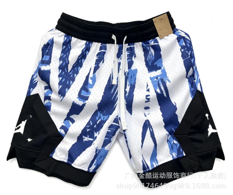 New 2026 summer loose and quick-drying men's AJ basketball shorts printed trendy sports casual pants source wholesale