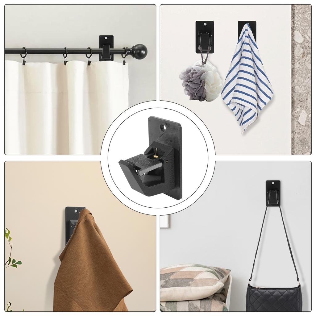 6/4 SZT. Uchwyty na karnisz Wielofunkcyjny wspornik na karnisz Uniwersalne haczyki na karnisz prysznicowy ze śrubami do łazienki, sypialni, salonu