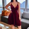 Spring/Summer 2025 High-Waisted V-Neck Mini Dress: Sexy, Elegant Evening Party Fashion