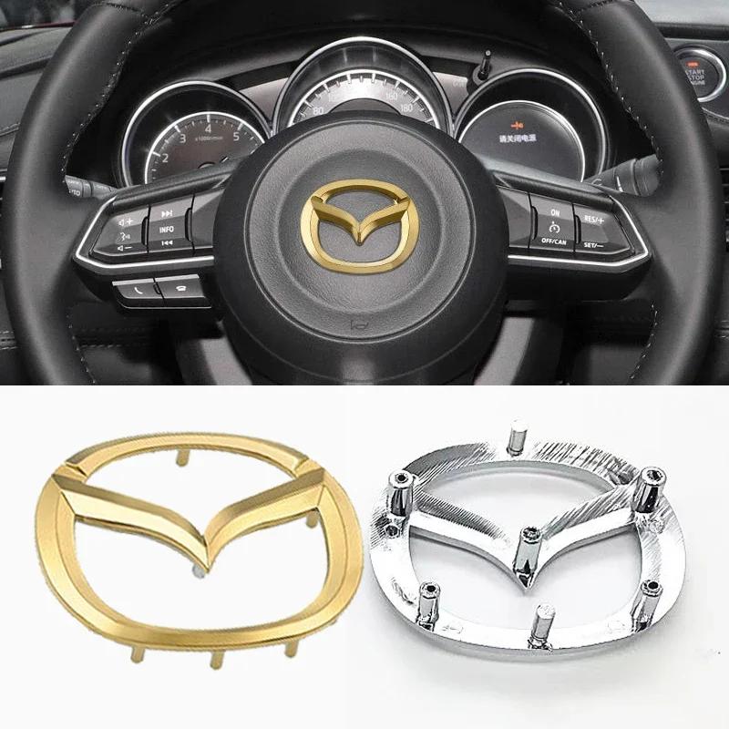 2025 Hot For Mazda Logo CX5 RX7 Atenza Axela 3 2 5 CX3 MX3 MX5 CX4 CX9 CX7 RX8 Protege Speed 6 ABS Car Steering Wheel Center Emb