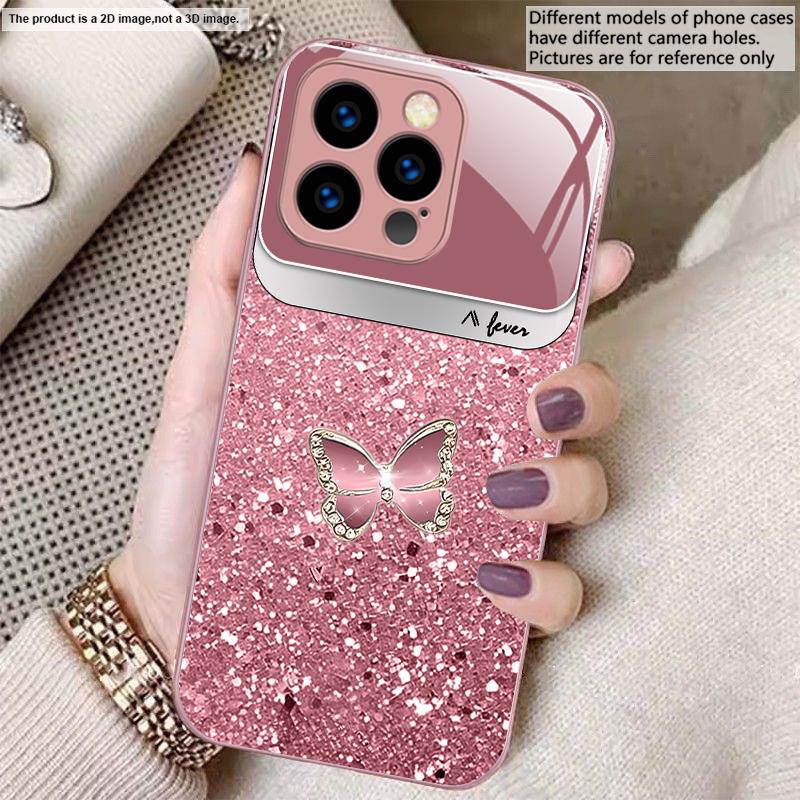 Blue white dot texture For iPhone 17 Air 16 E 15 14 13 Plus 12 mini 17 Pro Max 11Pro XR Xs X 7 8 11 Tempered Glass Phone Case