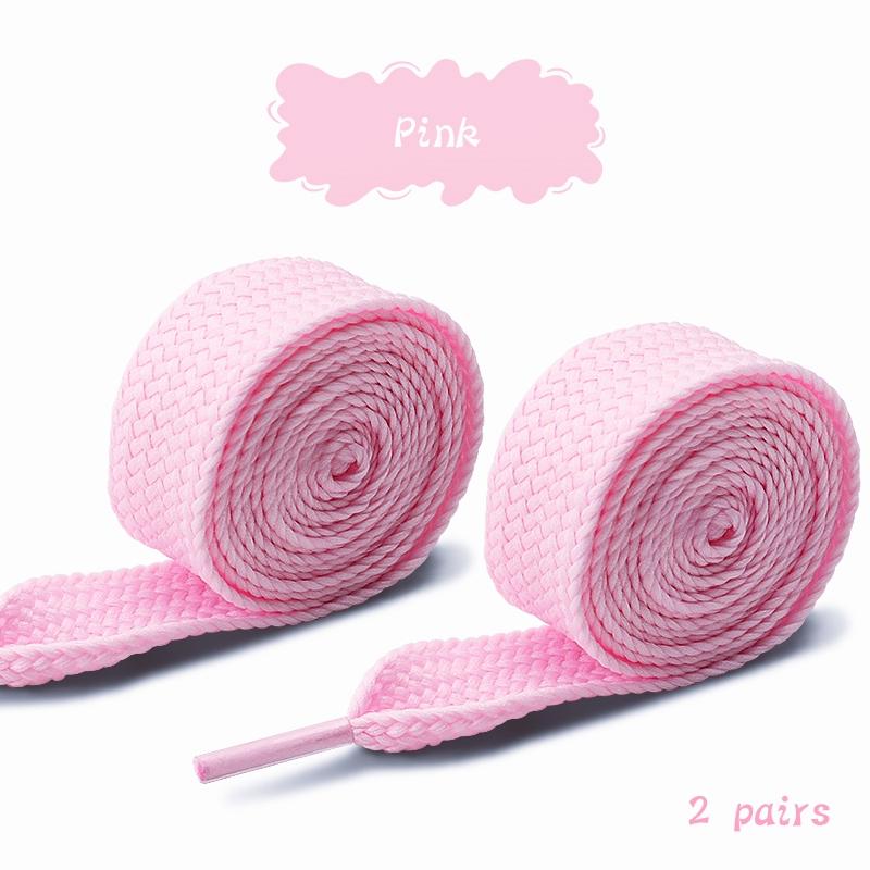 2 Paia di Lacci più Larghi da 2 cm per Scarpe Nuove Scarpe da Ginnastica Casual Lacci Piatti Lacci alla Moda Corda per Lacci 100/120/140/160CM Accessori per Scarpe