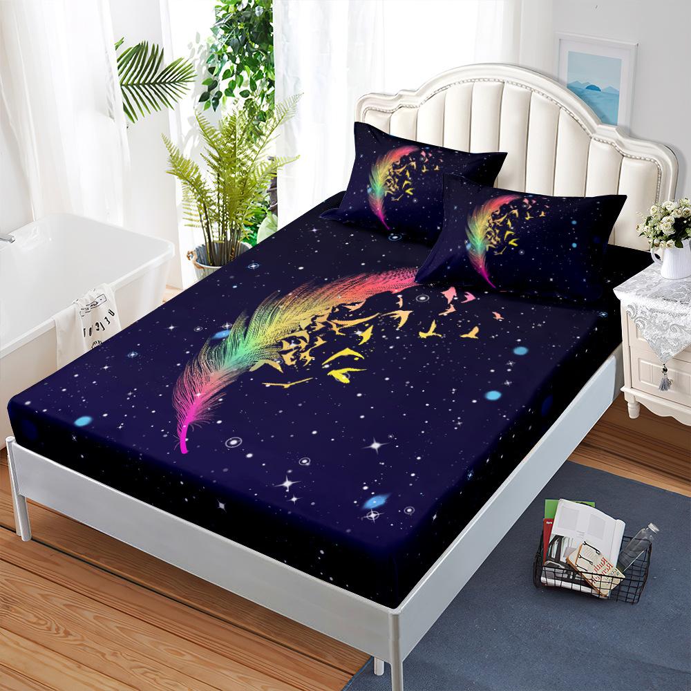 Mattress, Mattress Cover Three-Piece Set, Feather Mattress Protective Cover Fully Enclosed